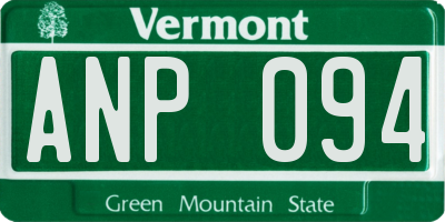 VT license plate ANP094