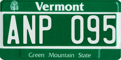 VT license plate ANP095