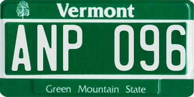 VT license plate ANP096