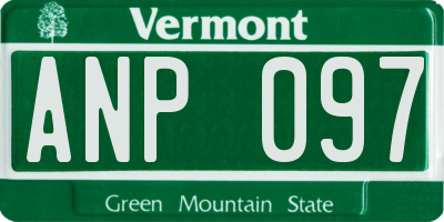 VT license plate ANP097