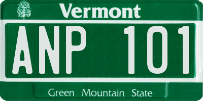 VT license plate ANP101