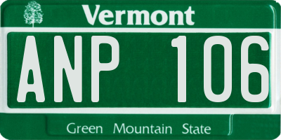 VT license plate ANP106