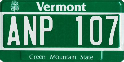 VT license plate ANP107