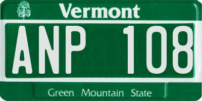 VT license plate ANP108