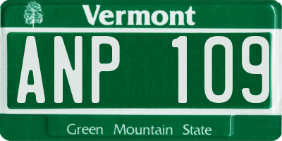 VT license plate ANP109
