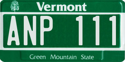 VT license plate ANP111