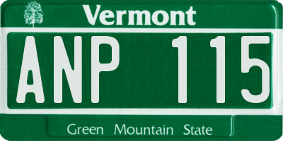 VT license plate ANP115