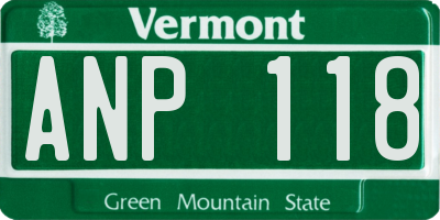 VT license plate ANP118