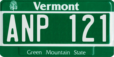 VT license plate ANP121