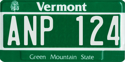 VT license plate ANP124