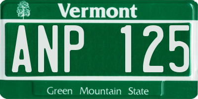 VT license plate ANP125