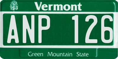 VT license plate ANP126
