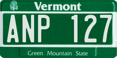 VT license plate ANP127
