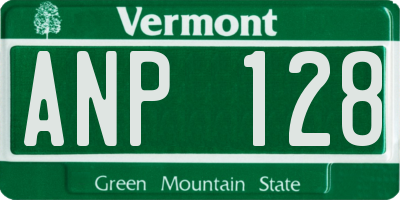 VT license plate ANP128