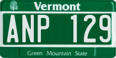 VT license plate ANP129