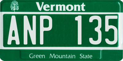 VT license plate ANP135