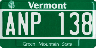 VT license plate ANP138