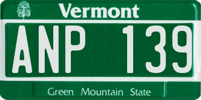 VT license plate ANP139