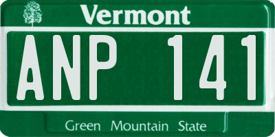 VT license plate ANP141