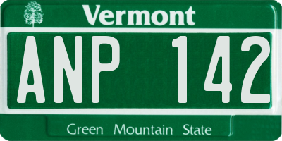 VT license plate ANP142