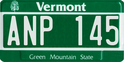 VT license plate ANP145