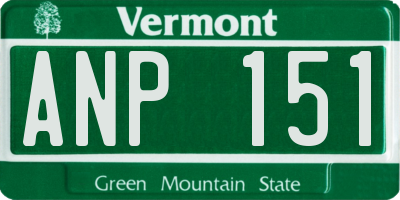VT license plate ANP151