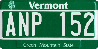 VT license plate ANP152