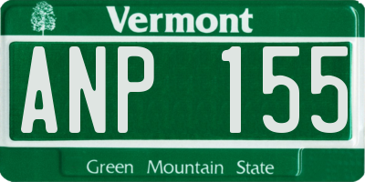 VT license plate ANP155