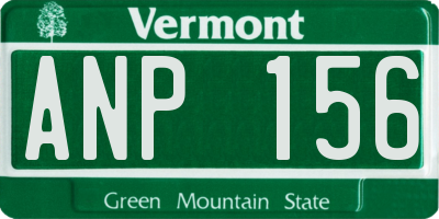 VT license plate ANP156