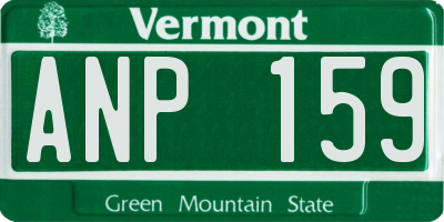 VT license plate ANP159