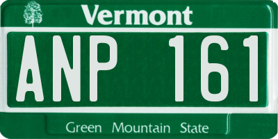 VT license plate ANP161