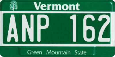 VT license plate ANP162