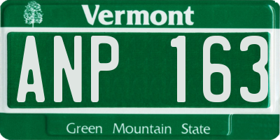 VT license plate ANP163