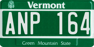 VT license plate ANP164