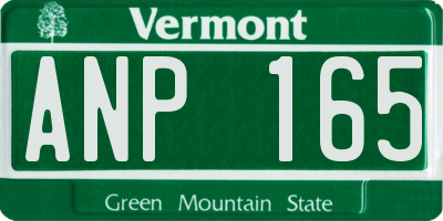 VT license plate ANP165