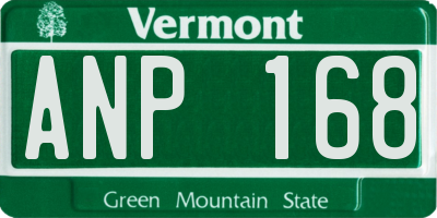 VT license plate ANP168