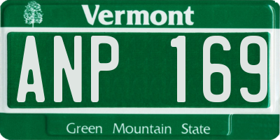 VT license plate ANP169