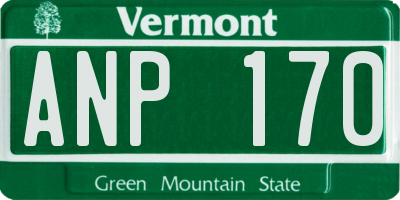 VT license plate ANP170