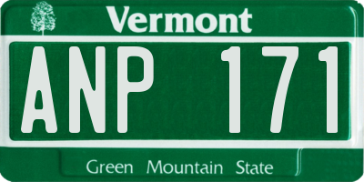 VT license plate ANP171