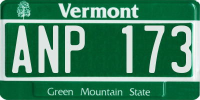VT license plate ANP173
