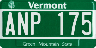 VT license plate ANP175