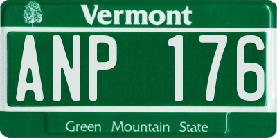 VT license plate ANP176
