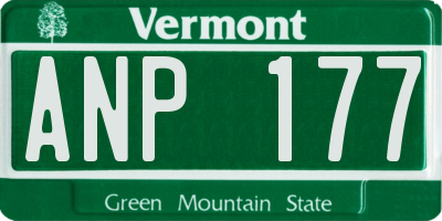VT license plate ANP177