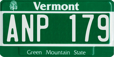 VT license plate ANP179