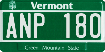 VT license plate ANP180