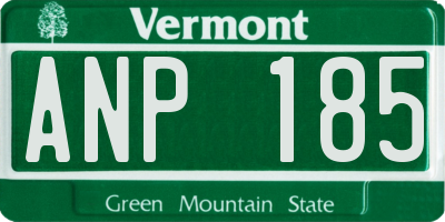 VT license plate ANP185