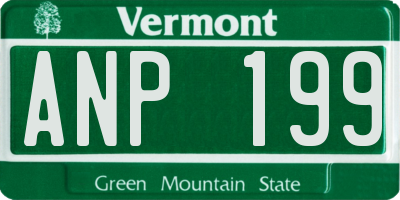 VT license plate ANP199
