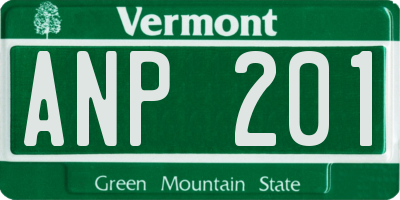 VT license plate ANP201
