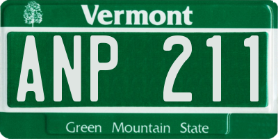 VT license plate ANP211