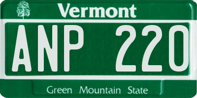 VT license plate ANP220